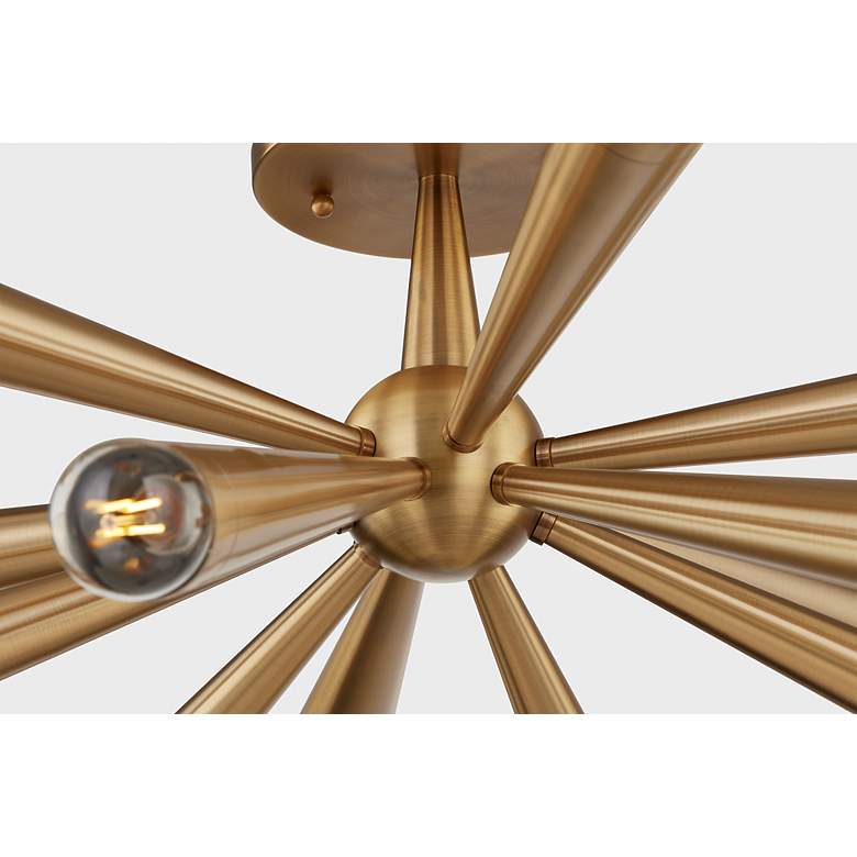 Image 3 Troy Lighitng Keanu 30 1/4" Modern Patina Brass Sputnik Ceiling Light more views