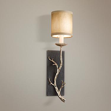 Troy Lighting Adirondack 21 1/4" High Silver Leaf Wall Sconce