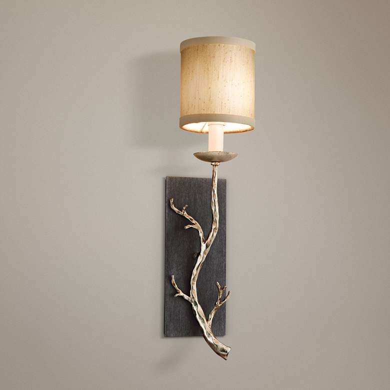 Image 1 Troy Lighting Adirondack 21 1/4" High Silver Leaf Wall Sconce