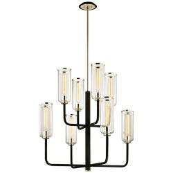 Troy Lighting Aeon 37" Wide Modern Carbide Black 8-Light Chandelier