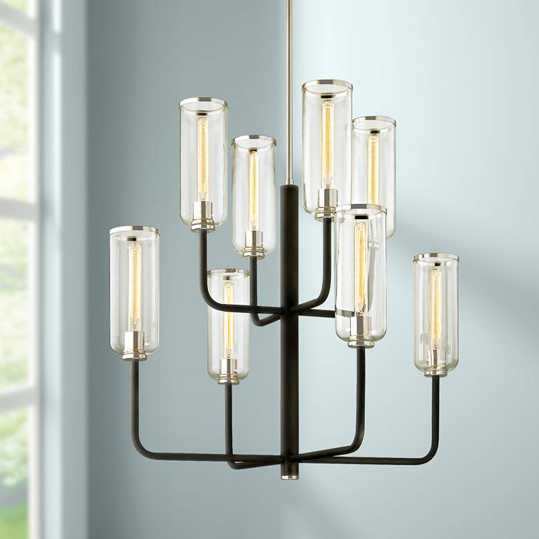 Image 1 Troy Lighting Aeon 37" Wide Modern Carbide Black 8-Light Chandelier