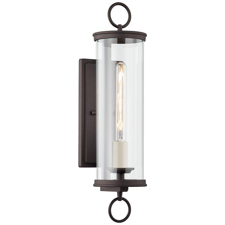 Image 1 Troy Lighting Aiden 23 1/4 inch High Bronze Clear Glass Outdoor Wall Light