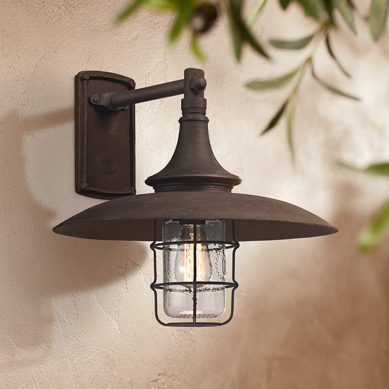 Image 1 Troy Lighting Allegheny 15 1/2" Centennial Rust Outdoor Wall Light
