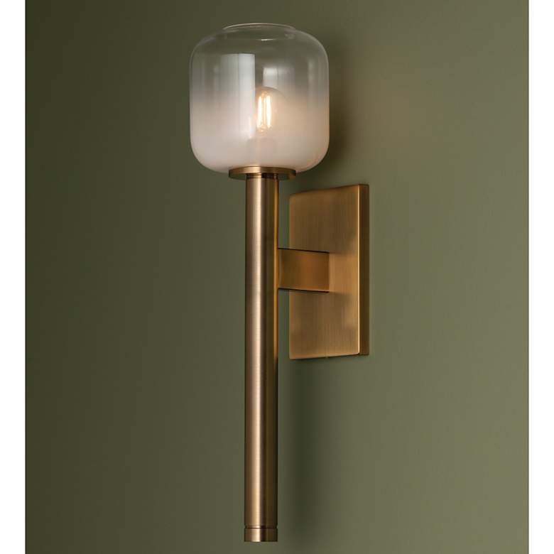 Image 1 Troy Lighting Axton 5.25 In 1 Lt Wall Sconce Patina Brass