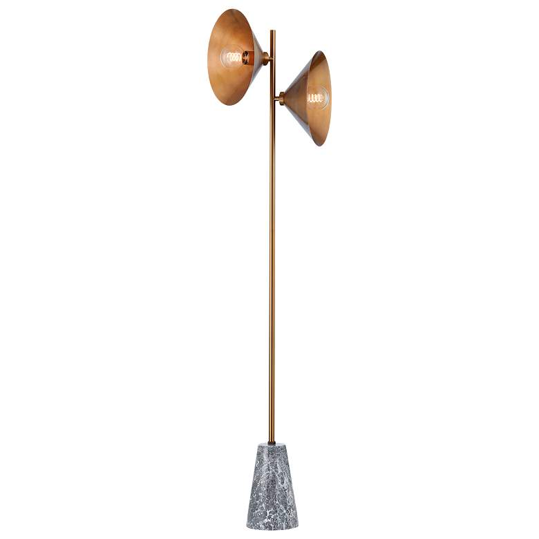 Image 1 Troy Lighting Bash 64" High 2-Light Industrial Modern Floor Lamp