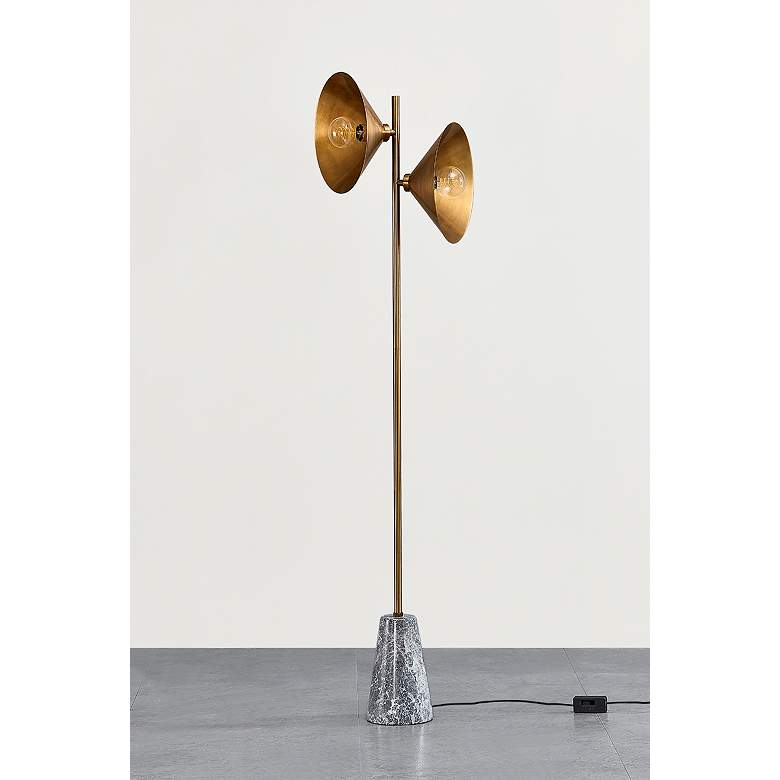 Image 2 Troy Lighting Bash 64" High 2-Light Industrial Modern Floor Lamp more views