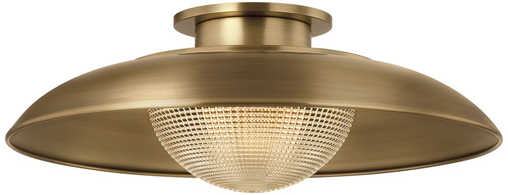 Image 2 Troy Lighting Braxton Semi Flush Aged Brass/Soft Arctic Blue more views