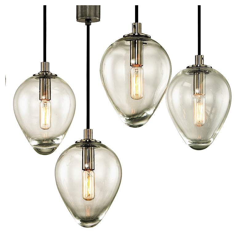 Image 3 Troy Lighting Brixton Iron 26" Wide 5-Light Droplet Glass Pendant more views