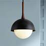 1_Troy Lighting Cadet 18" Black and Natural Acacia Wood Pendant Light