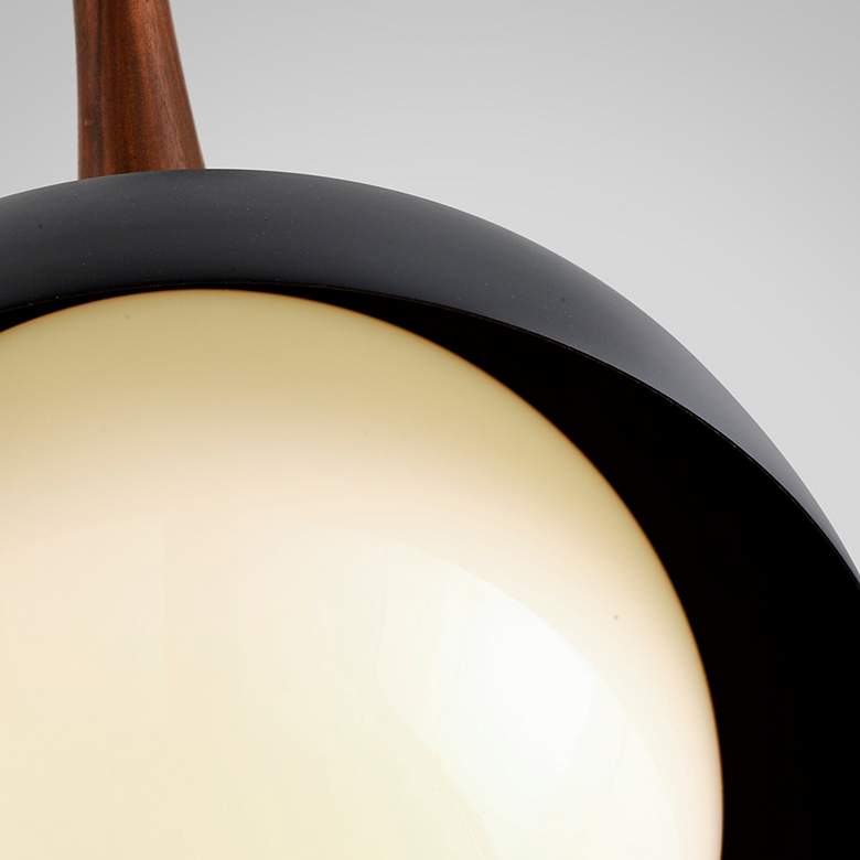 Image 3 Troy Lighting Cadet 21" Black and Natural Acacia Wood Pendant Light more views