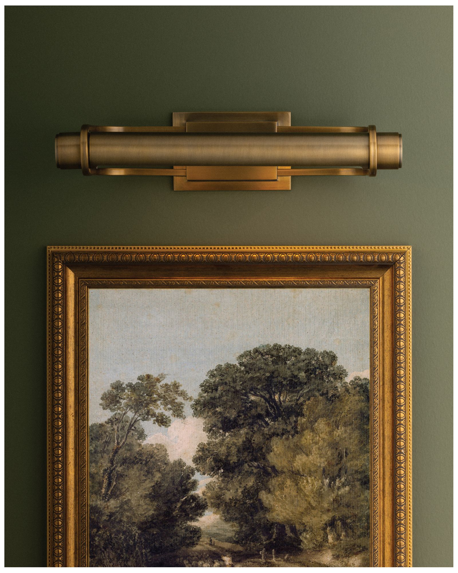 Image 3 Troy Lighting Caspian Picture Light Patina Brass/Slate Gesso more views