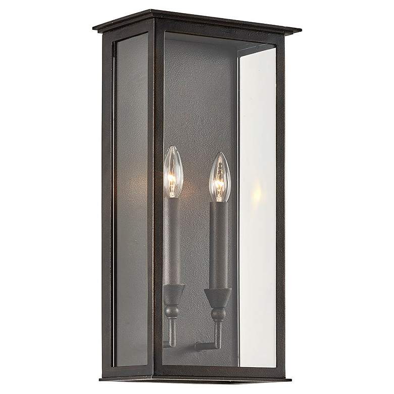 Image 1 Troy Lighting Chauncey 2 Light Exterior Wall Sconce in Vintage Bronze