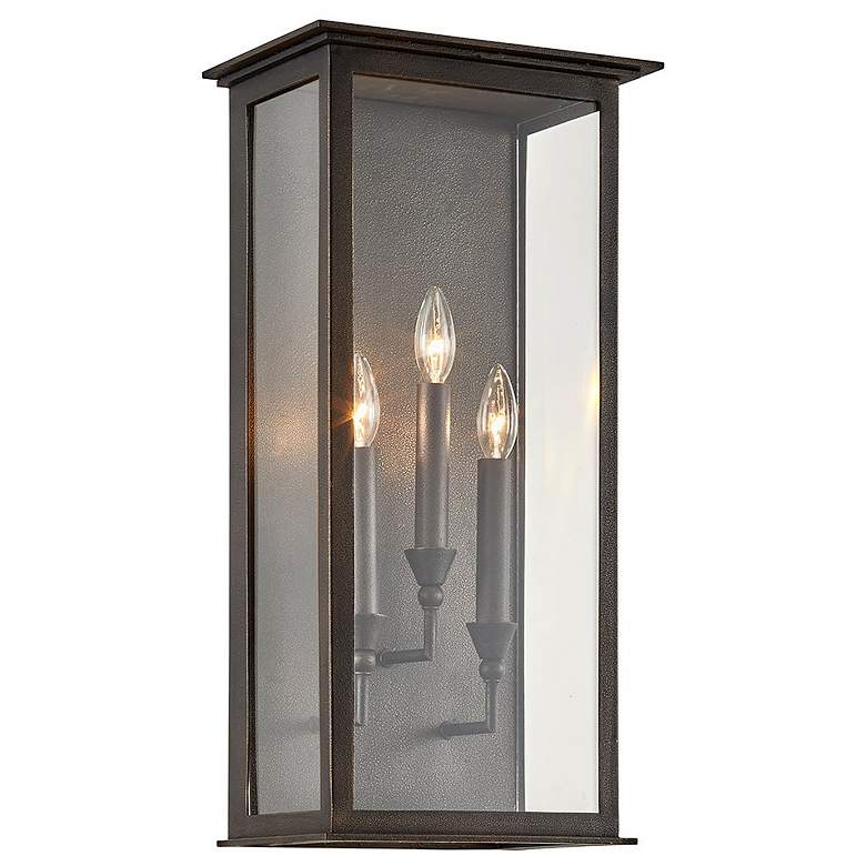 Image 1 Troy Lighting Chauncey 3 Light Exterior Wall Sconce in Vintage Bronze