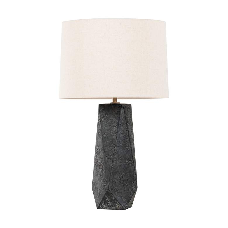 Image 2 Troy Lighting Coronado 29" Ash Black Ceramic Geometric Table Lamp