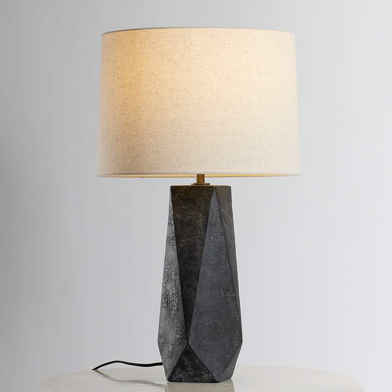Image 4 Troy Lighting Coronado 29" Ash Black Ceramic Geometric Table Lamp more views