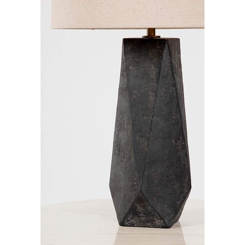 Image 7 Troy Lighting Coronado 29" Ash Black Ceramic Geometric Table Lamp more views