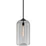 Troy Lighting District 10" Wide Black and Clear Glass Mini Pendant