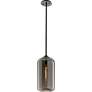 3_Troy Lighting District 10" Wide Satin Black Smoke Glass Mini Pendant more views