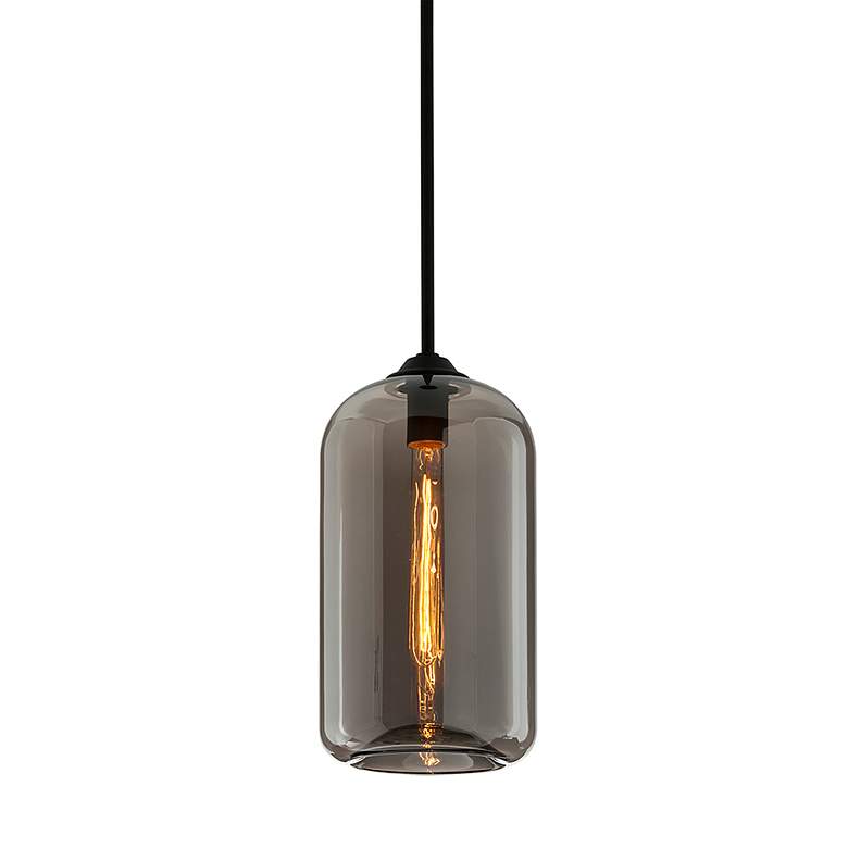 Image 1 Troy Lighting District 15.75 in Soft Black Pendant