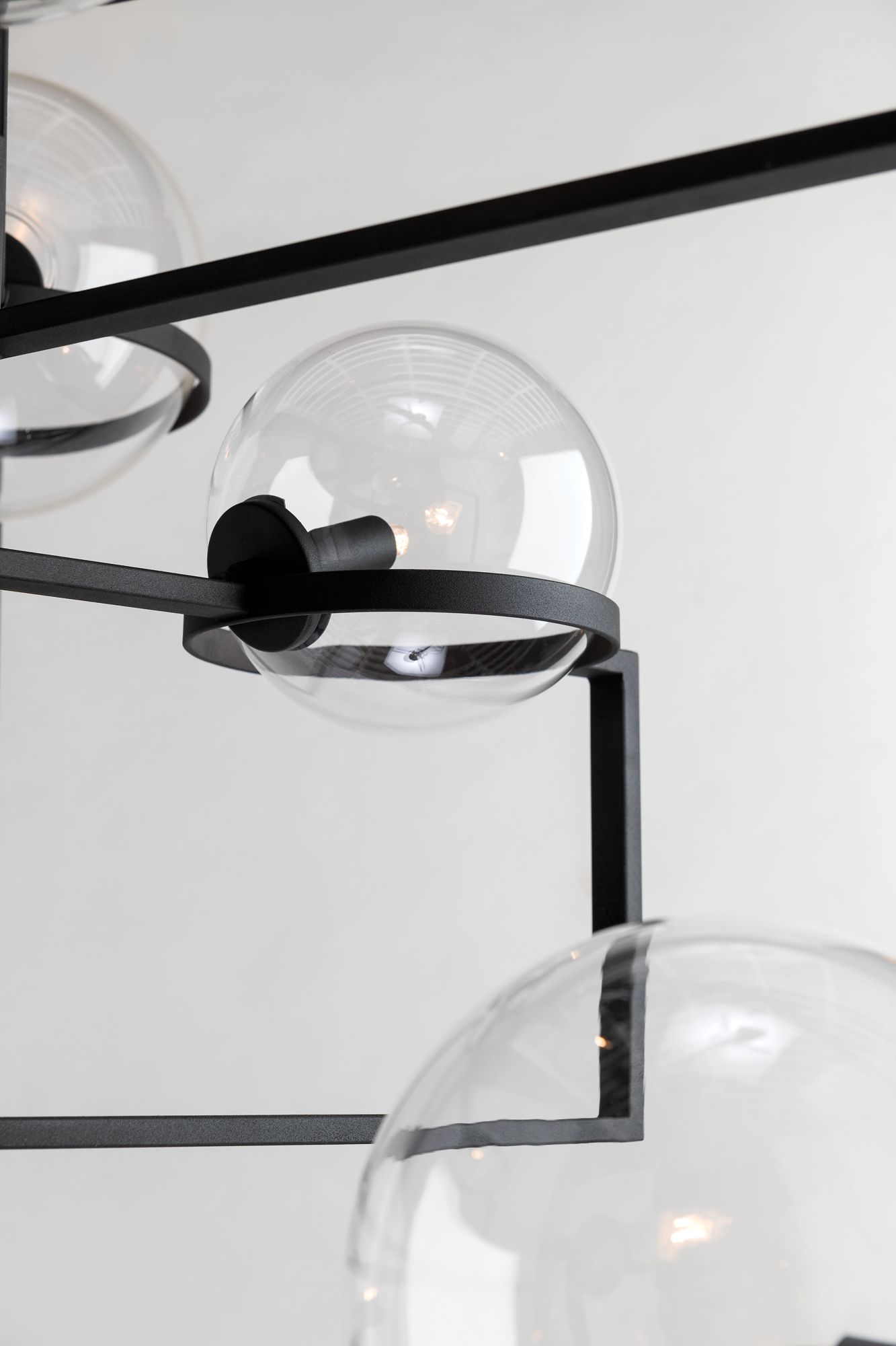 Image 4 Troy Lighting Elliot 24 in. Textured Black Chandelier more views