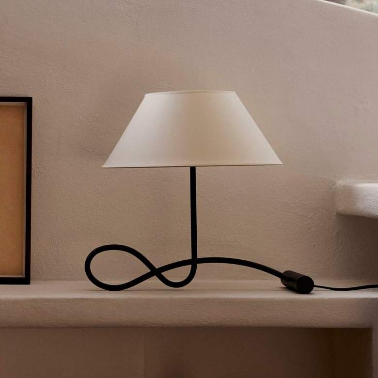 Image 1 Troy Lighting Fillea 18.5" High Two Light Sculptural Iron Table Lamp