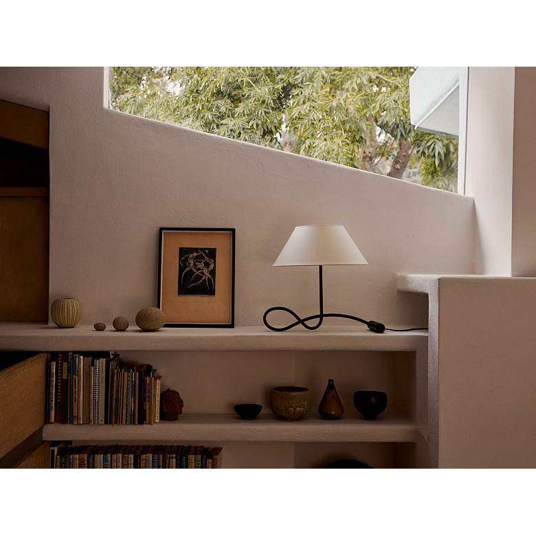 Image 3 Troy Lighting Fillea 18.5" High Two Light Sculptural Iron Table Lamp more views