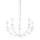Troy Lighting Florian 28" Gesso White and Leaf Candelabra Chandelier