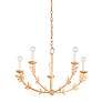 2_Troy Lighting Florian 28" Wide Gold and Leaf Candelabra Chandelier more views