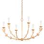 1_Troy Lighting Florian 40" Wide Gold and Leaf Candelabra Chandelier