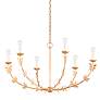 2_Troy Lighting Florian 40" Wide Gold and Leaf Candelabra Chandelier more views