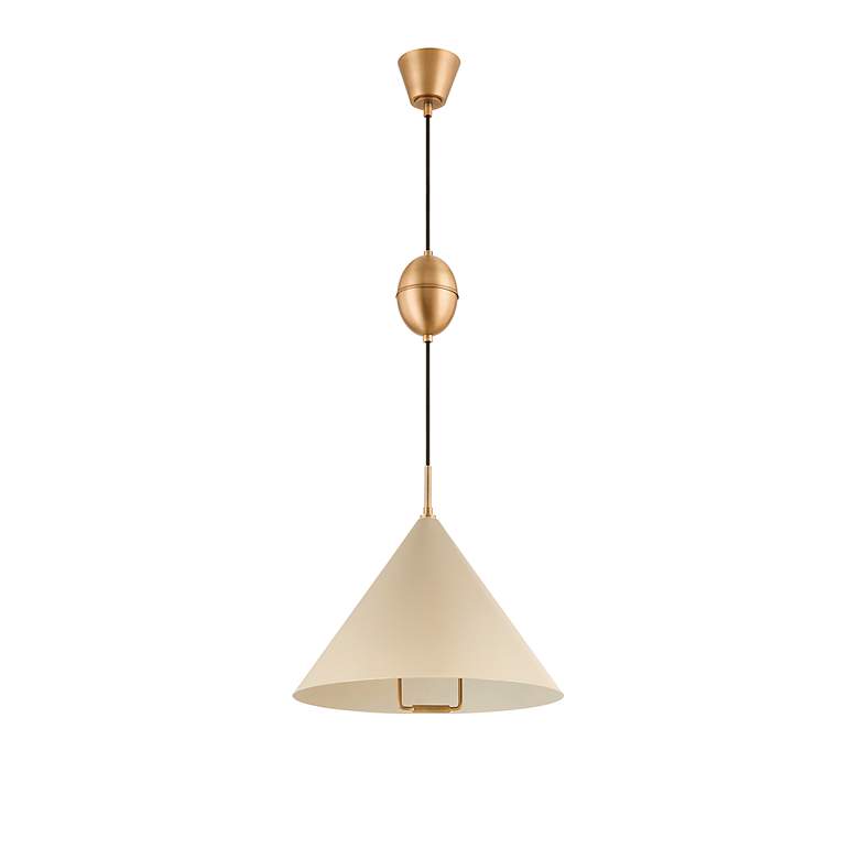 Image 4 Troy Lighting Fontana 18" Wide Patina Brass Modern Cone Pendant more views