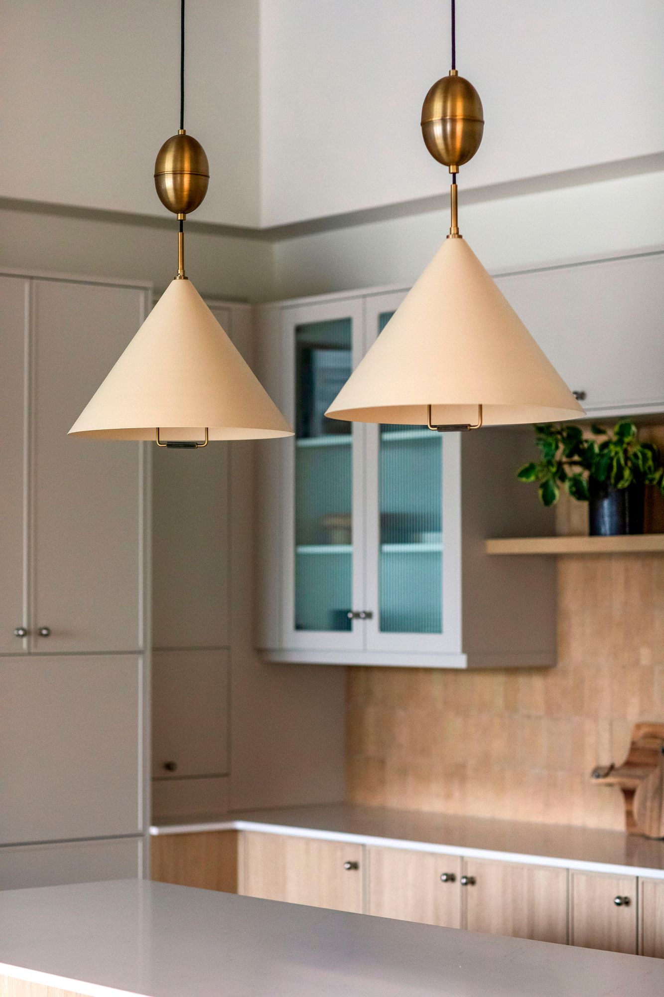 Troy Lighting Fontana 18" Wide Patina Brass Modern Cone Pendant