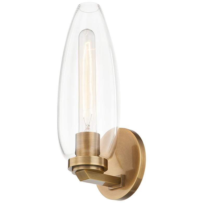 Image 1 Troy Lighting Fresno 22" High Modern Glass and Brass Wall Sconce