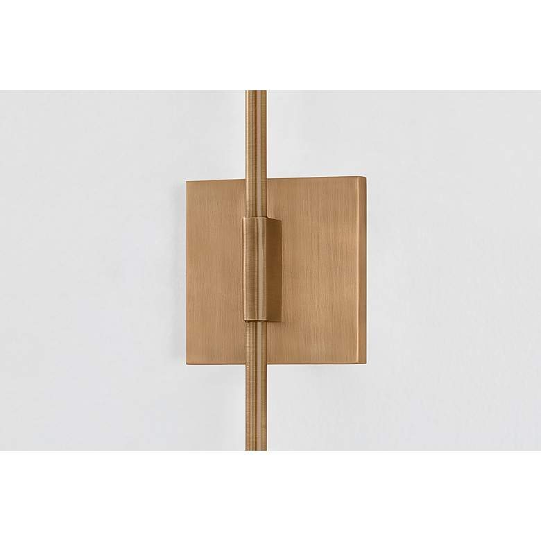 Image 2 Troy Lighting Gage 4.25 In 1 Lt Wall Sconce Patina Brass more views