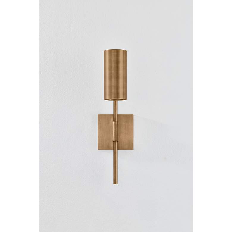 Image 3 Troy Lighting Gage 4.25 In 1 Lt Wall Sconce Patina Brass more views