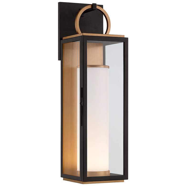 Troy Lighting Gareth Exterior Wall Sconce 6.25" in Patina Brass and ...