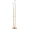 Troy Lighting Geyser 68" High Modern Brass 2-Light Floor Lamp