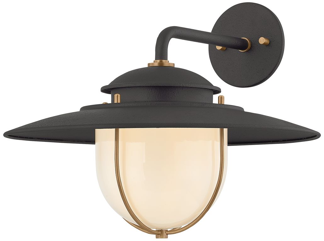 Troy Lighting Greentree Wall Sconce Patina Brass/Ceramic Dappled Lapis