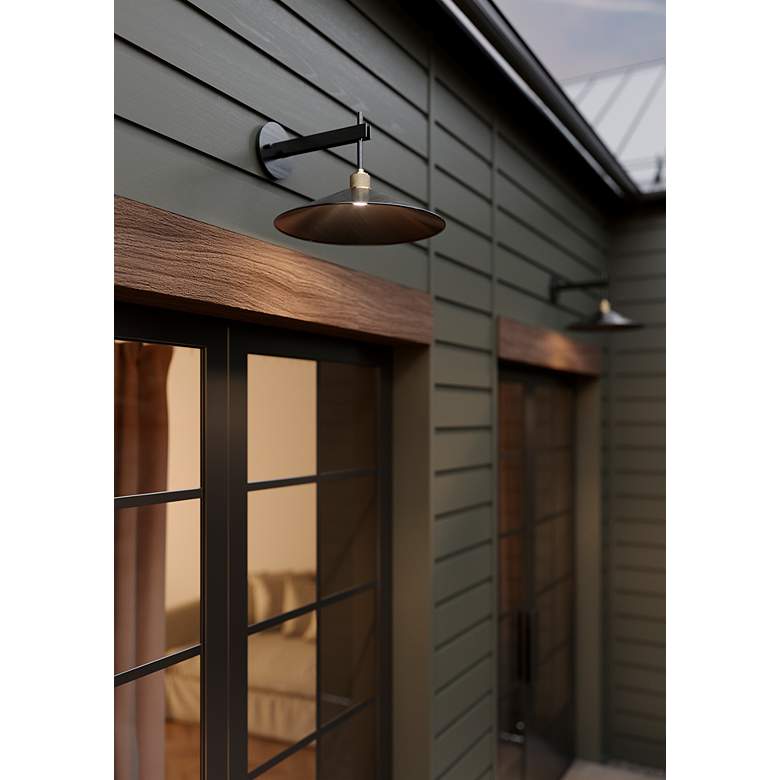 Image 3 Troy Lighting Harac  Exterior Wall Sconce 15" in Patina Brass and Bronze more views