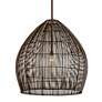 2_Troy Lighting Holden 35" Wide Bronze Woven Dome Pendant Light