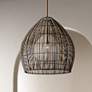 1_Troy Lighting Holden 35" Wide Bronze Woven Dome Pendant Light