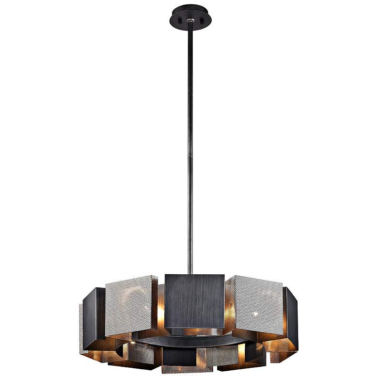 Image 3 Troy Lighting Impression 27 1/2" Graphite and Nickel 10-Light Pendant more views