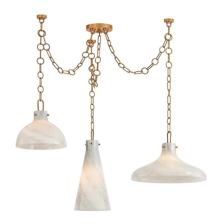 Image 3 Troy Lighting Joaquin Chandelier 41.75" in Patina Brass more views