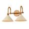 Troy Lighting Jovani Bath and Vanity 16.75" in Patina Brass And Soft S