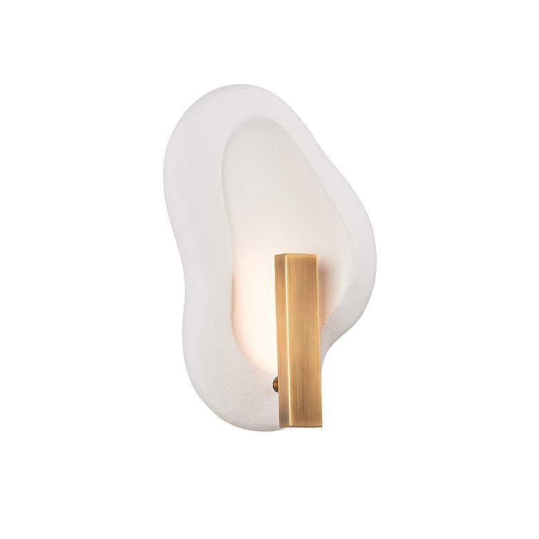 Image 1 Troy Lighting Jura Wall Sconce 10" in Patina Brass and Ceramic Rustic