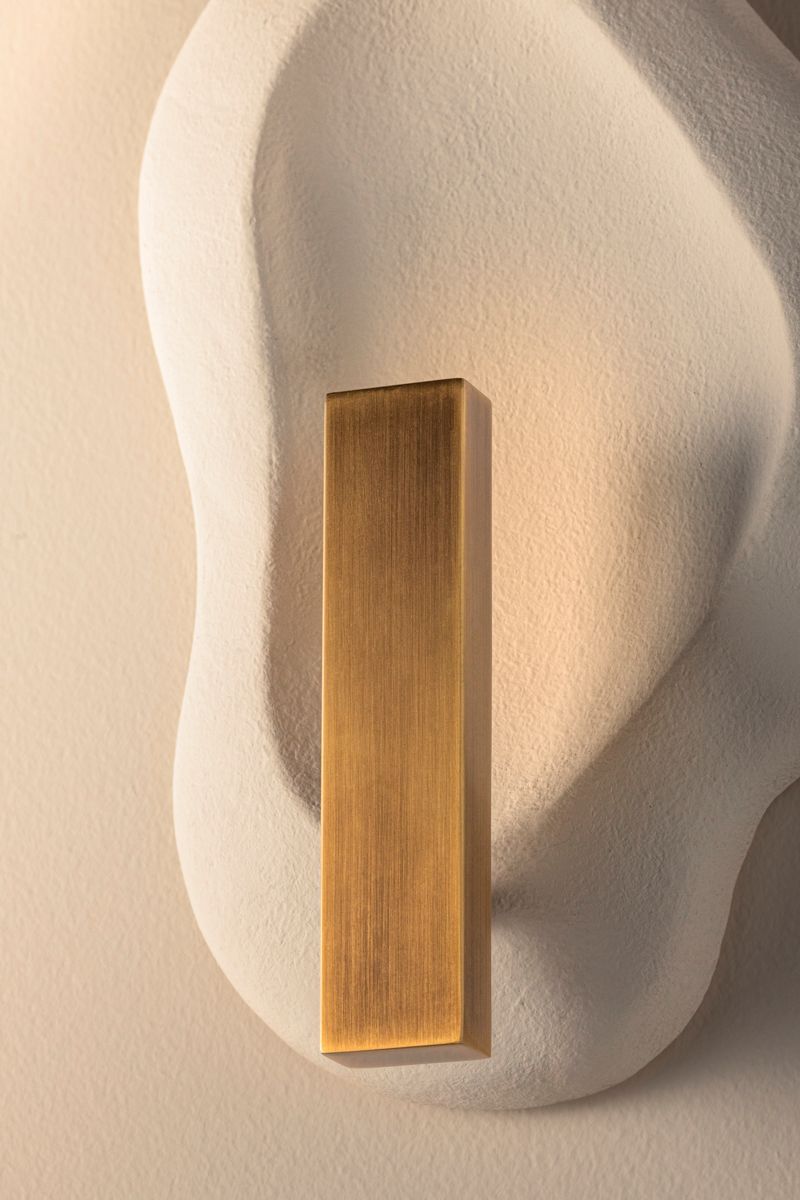 Image 3 Troy Lighting Jura Wall Sconce 10" in Patina Brass and Ceramic Rustic  more views