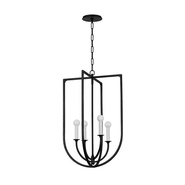 Image 1 Troy Lighting Kael 18 In 4 Lt Lantern Black Iron
