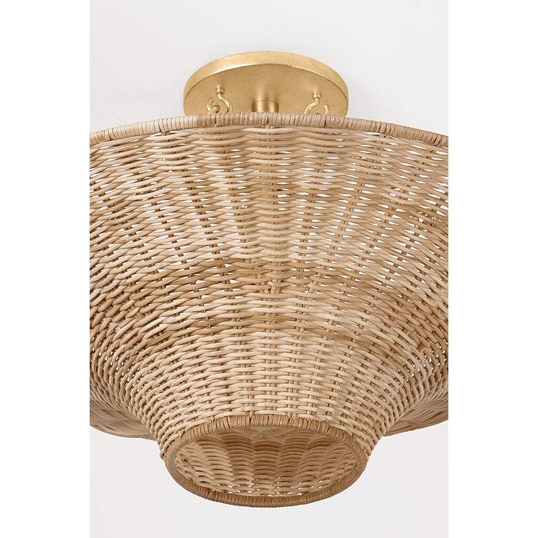 Image 4 Troy Lighting Ketan 24.5 In 1 Lt Semi Flush Vintage Gold Leaf more views