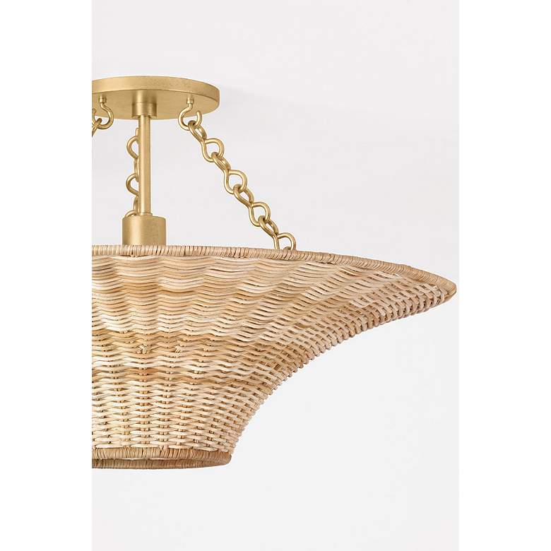Image 5 Troy Lighting Ketan 24.5 In 1 Lt Semi Flush Vintage Gold Leaf more views