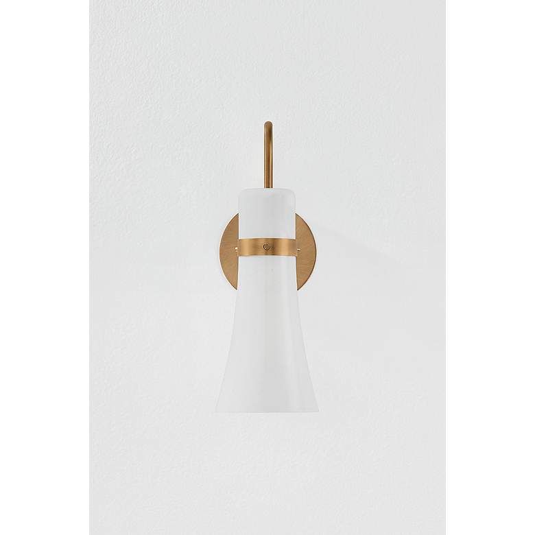 Image 2 Troy Lighting Maple 4.75 In 1 Lt Wall Sconce Patina Brass more views